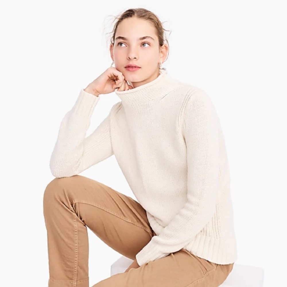 J. Crew Women's 1988 Rollneck Sweater in Cotton